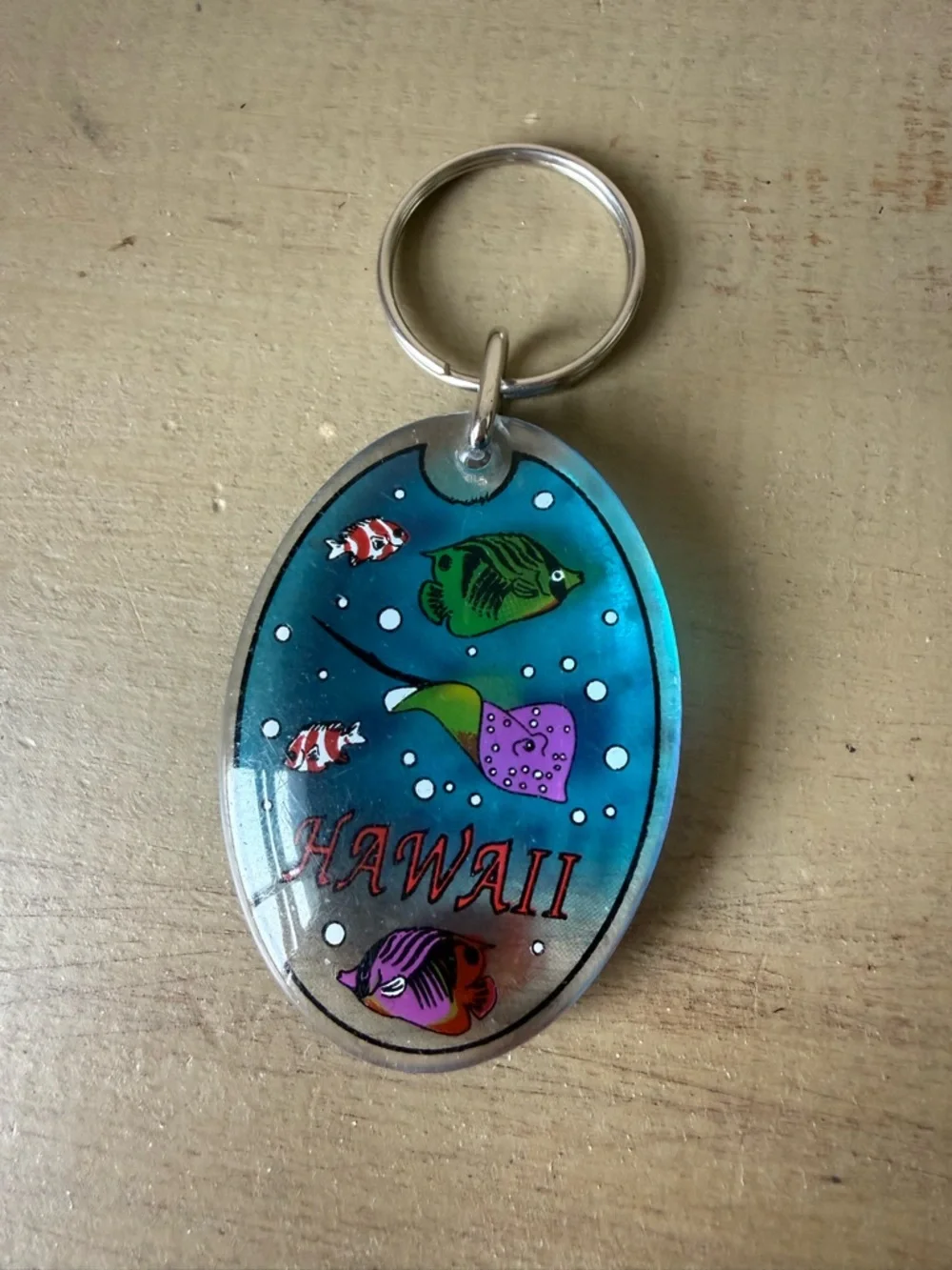 Hawaii Blue Fish Keychain - Decorative Pet Fish Theme